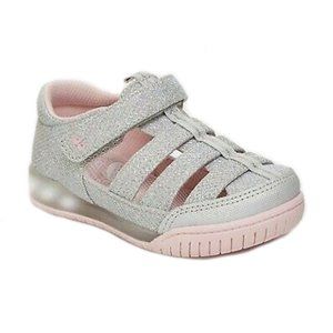NWT Toddler Girls' Fisherman Sandals Silver, Pink